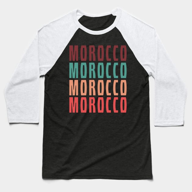 Morocco Morocco Morocco Morocco Baseball T-Shirt by Mamon